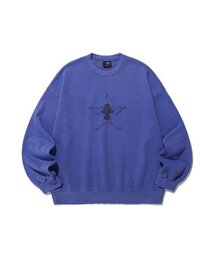 STAR SLOGAN PIGMENT SWEATSHIRTS_PURPLE(NG2ESUM443A)