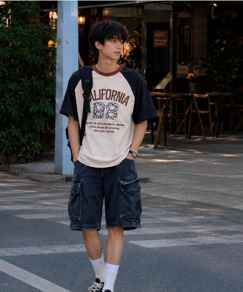 SUPERSUB（スーパーサブ）の「98 カリフォルニア ラグラン半袖Tシャツ-クリーム（Tシャツ/カットソー・レディース・その他・S/M/L）」の4枚目の写真
