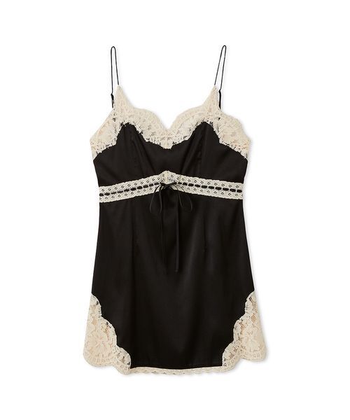 ヴィンテージスリップサテンミニワンピース（ワンピース）｜LILY BROWN