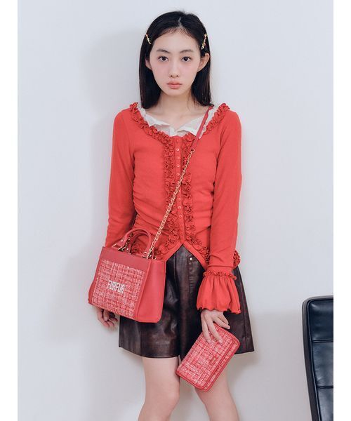 FURFUR（ファーファー）の「レースフリルブラウス（シャツ/ブラウス・レディース・オフホワイト/ブラック/イエロー・F）」の6枚目の写真