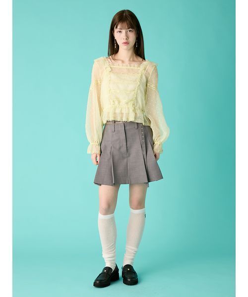 FURFUR（ファーファー）の「レースフリルブラウス（シャツ/ブラウス・レディース・オフホワイト/ブラック/イエロー・F）」の13枚目の写真