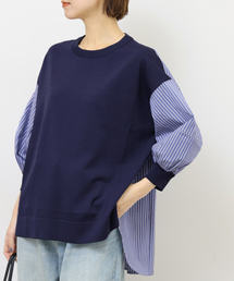 Torrazzo Donna | ［26SS新作］【TORRAZZO DONNA/トラッゾドンナ】ドッキングプルオーバー(シャツ/ブラウス)