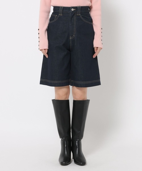 mysty woman（ミスティウーマン）の「デニムハーフパンツ　659090（デニムパンツ・レディース・ブルー/インディゴブルー・SMALL/MEDIUM）」の9枚目の写真