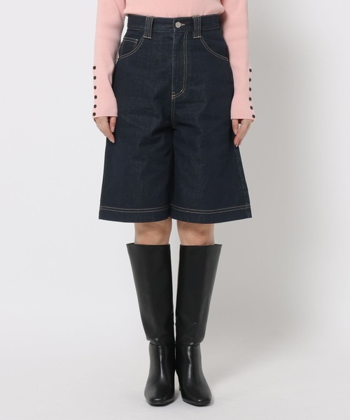 mysty woman（ミスティウーマン）の「デニムハーフパンツ　659090（デニムパンツ・レディース・ブルー/インディゴブルー・SMALL/MEDIUM）」の10枚目の写真