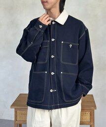 防花粉加工ステッチカバーオール