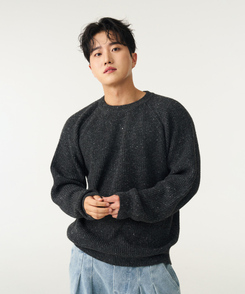 DOUBLE EIGHT（ダブルエイト）の「ナグランハチニット（チャコール）（ニット/セーター・メンズ・チャコール・FREE）」の2枚目の写真