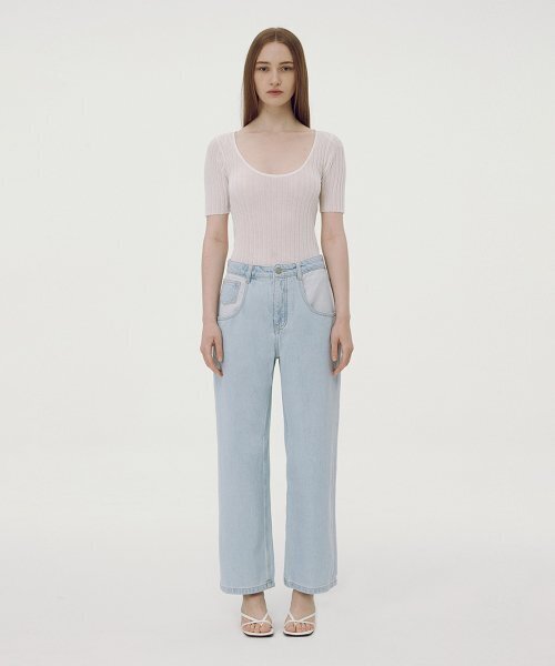 GOODDEN(グーデン)の「GDWD06R Point Pocket Wide Light Blue(デニムパンツ・レディース・その他・30inch/28inch/26inch)」の1枚目の写真