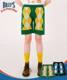 MAINBOOTH（メインブース）の「Billys Argyle Knit Shorts(GREEN)（その他パンツ）」
