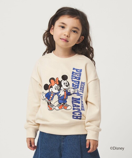 green label relaxing（グリーンレーベルリラクシング）の「【別注】＜Disney＞裏毛 プルオーバー / キッズ  100cm-130cm（スウェット・キッズ・オフホワイト/ターコイズブルー系/ロイヤルブルー・100cm/110cm/120cm/130cm）」の5枚目の写真