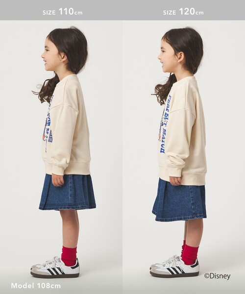 green label relaxing（グリーンレーベルリラクシング）の「【別注】＜Disney＞裏毛 プルオーバー / キッズ  100cm-130cm（スウェット・キッズ・オフホワイト/ターコイズブルー系/ロイヤルブルー・100cm/110cm/120cm/130cm）」の8枚目の写真