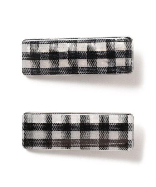 BEAMS BOY(ビームスボーイ)の「ギンガムチェック ヘアピン 2セット(ヘアピン・レディース・ブルー/レッド/ブラック・ONE SIZE)」の5枚目の写真