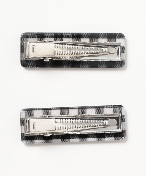 BEAMS BOY(ビームスボーイ)の「ギンガムチェック ヘアピン 2セット(ヘアピン・レディース・ブルー/レッド/ブラック・ONE SIZE)」の6枚目の写真