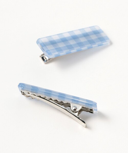 BEAMS BOY(ビームスボーイ)の「ギンガムチェック ヘアピン 2セット(ヘアピン・レディース・ブルー/レッド/ブラック・ONE SIZE)」の12枚目の写真