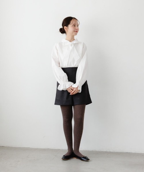 flower（フラワー）の「エニーリボンブラウス（シャツ/ブラウス・レディース・ブルー/ホワイト・FREE）」の10枚目の写真