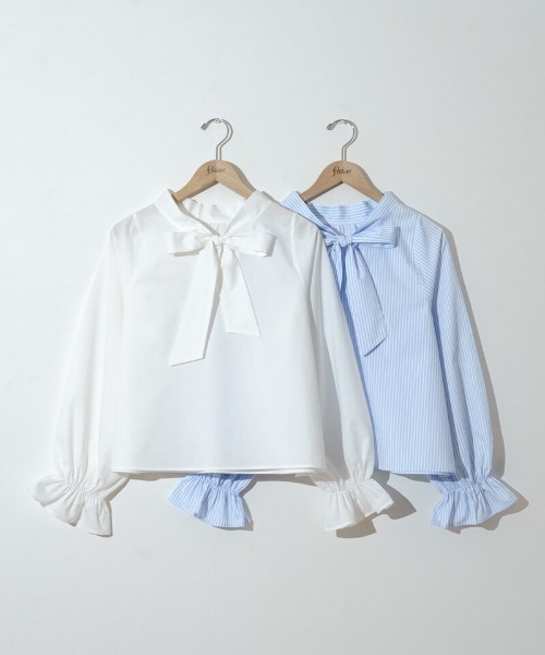 flower（フラワー）の「エニーリボンブラウス（シャツ/ブラウス・レディース・ブルー/ホワイト・FREE）」の18枚目の写真