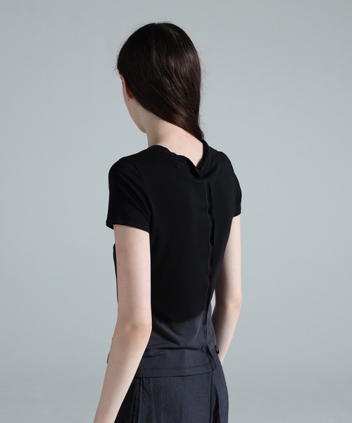 Y-3(ワイスリー)の「Y-3 DIP DYE FITTED TEE(Tシャツ/カットソー・レディース・ブラック・MEDIUM/SMALL/X-SMALL/XX-SMALL/LARGE)」の3枚目の写真