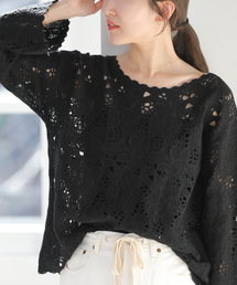 JOURNAL STANDARD relume | ［26SS新作］エンブロイダリークロシェレースプルオーバー(ニット/セーター)