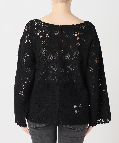 JOURNAL STANDARD relume（ジャーナルスタンダード　レリューム）の「［26SS新作］エンブロイダリークロシェレースプルオーバー（ニット/セーター・レディース・ブラック/ホワイト・FREE）」の21枚目の写真