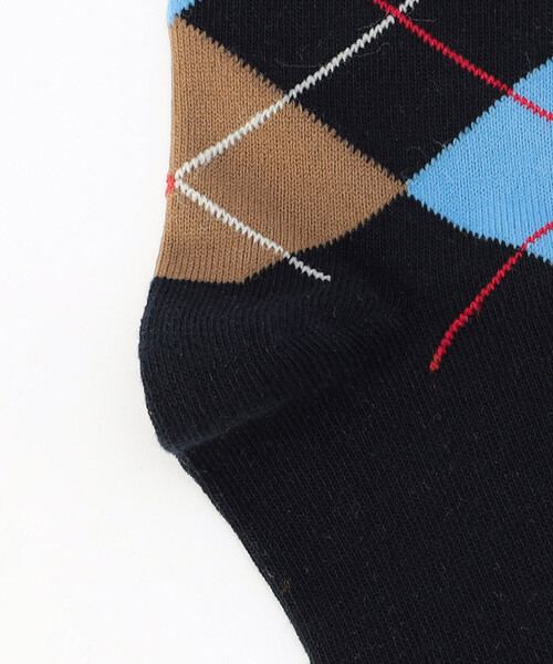 COMME CA ISM（コムサイズム）の「アーガイル柄 ソックス（ソックス/靴下・メンズ・オフホワイト/ネイビー/ブラック・27cm）」の9枚目の写真
