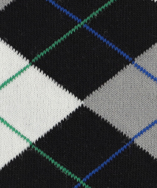 COMME CA ISM（コムサイズム）の「アーガイル柄 ソックス（ソックス/靴下・メンズ・オフホワイト/ネイビー/ブラック・27cm）」の6枚目の写真
