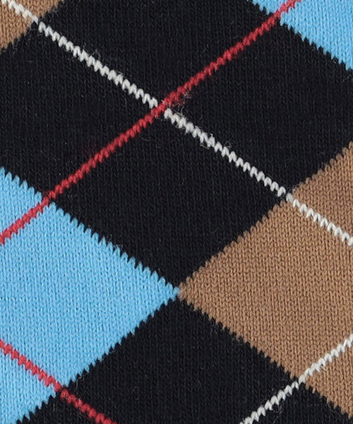 COMME CA ISM（コムサイズム）の「アーガイル柄 ソックス（ソックス/靴下・メンズ・オフホワイト/ネイビー/ブラック・27cm）」の7枚目の写真