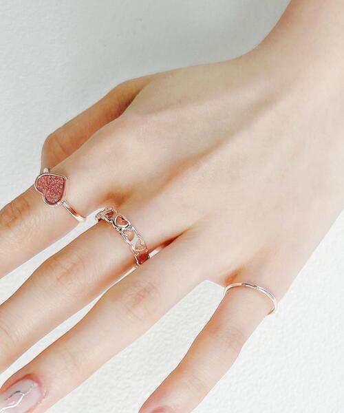 WEGO(ウィゴー)の「WEGO/【3点セット】ラメモチーフリング(リング・レディース・その他4/その他5/その他3/その他2/その他1/その他6・FREE)」の3枚目の写真