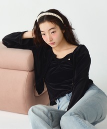 Heather | ベロアフリルカット2P　645185(Tシャツ/カットソー)