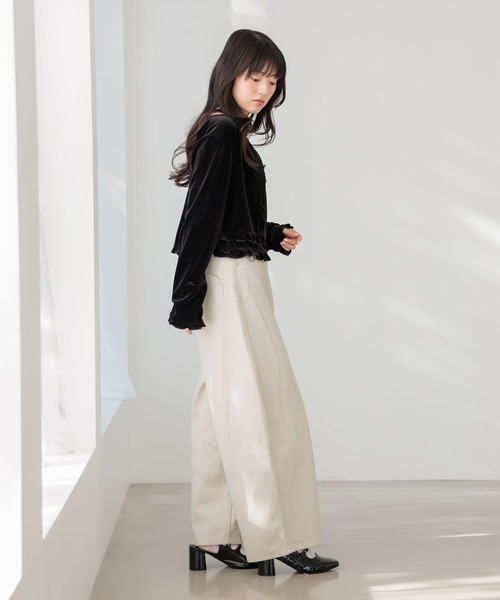 Heather（ヘザー）の「ベロアフリルカット2P　645185（Tシャツ/カットソー・レディース・ピンク/ブラック/アイボリー・FREE）」の12枚目の写真