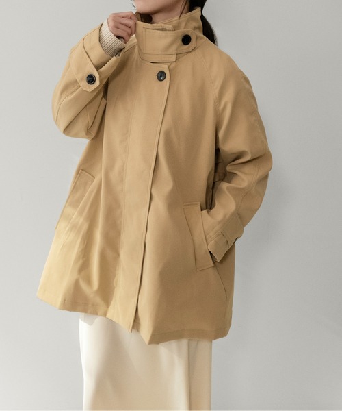 on:nue（オンニュ）の「【on:nue】[着用動画あり！] スタンドカラーミドル丈トレンチコート（トレンチコート・レディース・カーキ/ベージュ・FREE）」の15枚目の写真