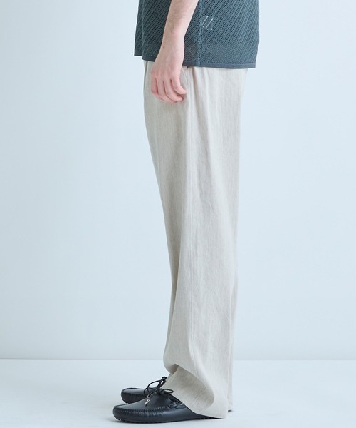 MEN'S BIGI（メンズビギ）の「SMART MERINO/ヴィスコースリネン 2タックイージーパンツ＜軽量/通気性＞＜ストレッチ＞（その他パンツ・メンズ・ブラック/ベージュ・01/02/03）」の19枚目の写真