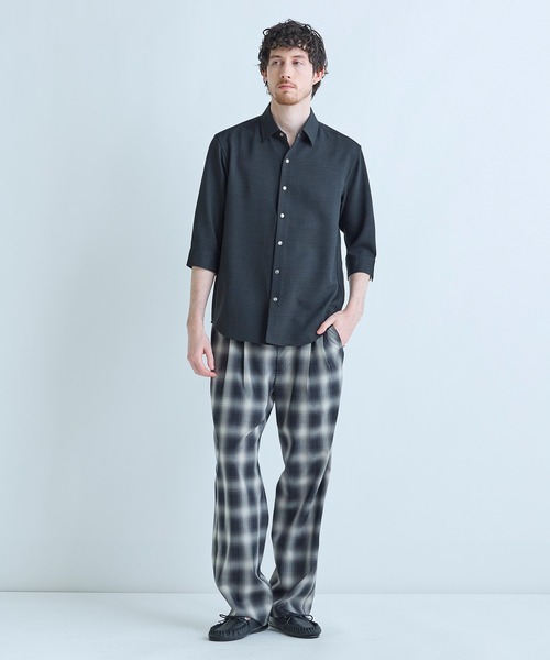 MEN'S BIGI（メンズビギ）の「SMART MERINO/ヴィスコースリネン 2タックイージーパンツ＜軽量/通気性＞＜ストレッチ＞（その他パンツ・メンズ・ブラック/ベージュ・01/02/03）」の18枚目の写真