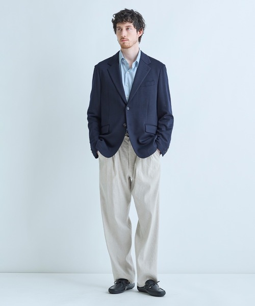 MEN'S BIGI（メンズビギ）の「SMART MERINO/ヴィスコースリネン 2タックイージーパンツ＜軽量/通気性＞＜ストレッチ＞（その他パンツ・メンズ・ブラック/ベージュ・01/02/03）」の17枚目の写真