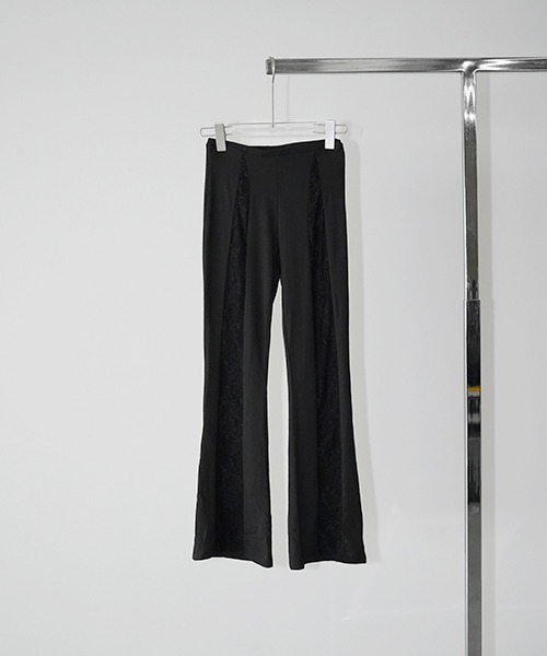 chuclla(チュクラ)の「レースパネル フレアパンツ chw26s085(その他パンツ・レディース・ブラック・S/M/L)」の3枚目の写真