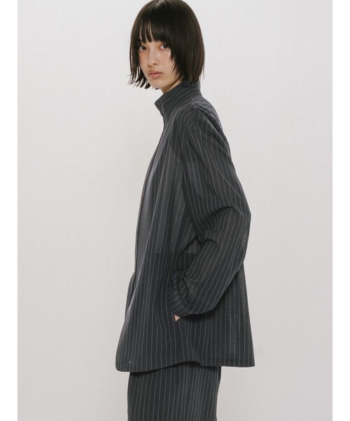MIDIUMISOLID(ミディウミソリッド)の「MIDIUMISOLID for Ladies シースルージップジャケット(ダウンジャケット/コート・レディース・グレー/ブラック/ネイビー・FREE)」の9枚目の写真