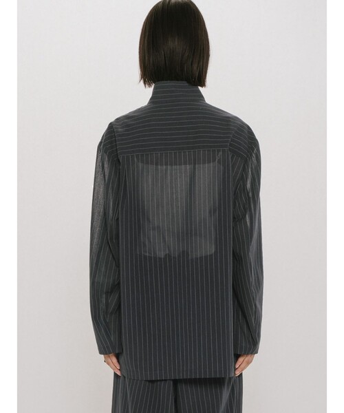 MIDIUMISOLID(ミディウミソリッド)の「MIDIUMISOLID for Ladies シースルージップジャケット(ダウンジャケット/コート・レディース・グレー/ブラック/ネイビー・FREE)」の10枚目の写真