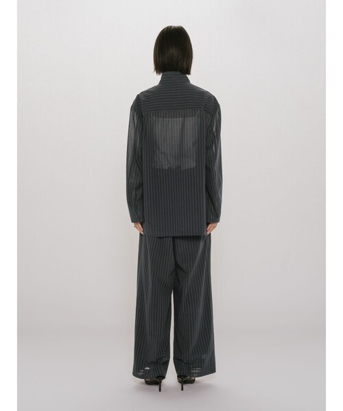 MIDIUMISOLID(ミディウミソリッド)の「MIDIUMISOLID for Ladies シースルージップジャケット(ダウンジャケット/コート・レディース・グレー/ブラック/ネイビー・FREE)」の14枚目の写真