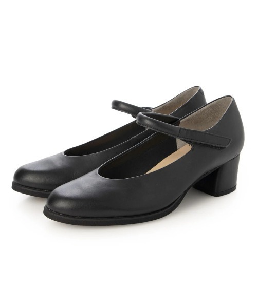 D'ICI(ディッシィ)の「ラウンドトゥストラップパンプス(パンプス・レディース・ブラック・24.5cm/24cm/23.5cm/23cm/22.5cm/22cm)」の1枚目の写真