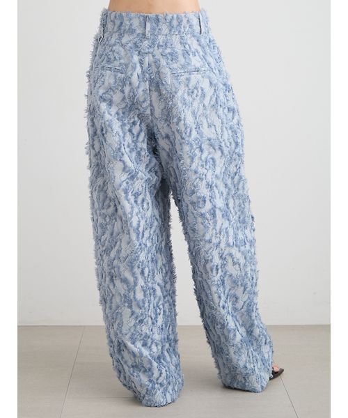 MIESROHE（ミースロエ）の「【洗える】【Nuriコラボ】ジャガードパンツ（その他パンツ・レディース・ブルー/ホワイト・1/0）」の6枚目の写真