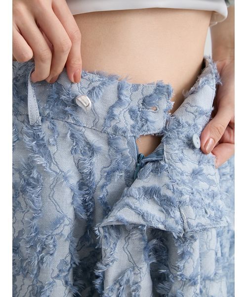 MIESROHE（ミースロエ）の「【洗える】【Nuriコラボ】ジャガードパンツ（その他パンツ・レディース・ブルー/ホワイト・1/0）」の11枚目の写真