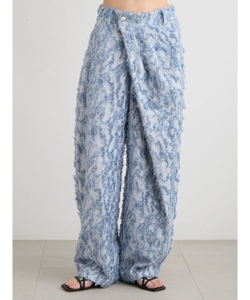 MIESROHE（ミースロエ）の「【洗える】【Nuriコラボ】ジャガードパンツ（その他パンツ・レディース・ブルー/ホワイト・1/0）」の19枚目の写真