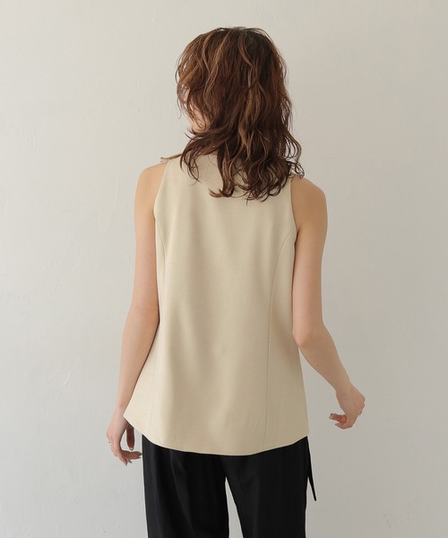 CLEIO(クレイオ)の「【CLEIO】アメリカンスリーブミニマルベスト AMERICAN SLEEVE MINIMAL VEST(ベスト・レディース・アイボリー/ライトベージュ/ピンク・FREE)」の8枚目の写真
