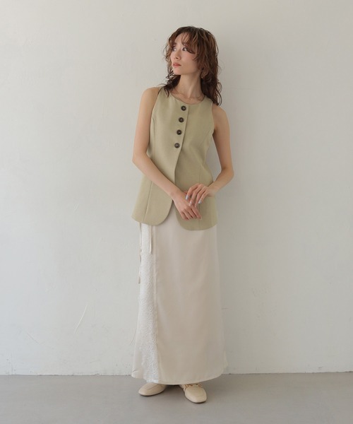 CLEIO(クレイオ)の「【CLEIO】アメリカンスリーブミニマルベスト AMERICAN SLEEVE MINIMAL VEST(ベスト・レディース・アイボリー/ライトベージュ/ピンク・FREE)」の21枚目の写真
