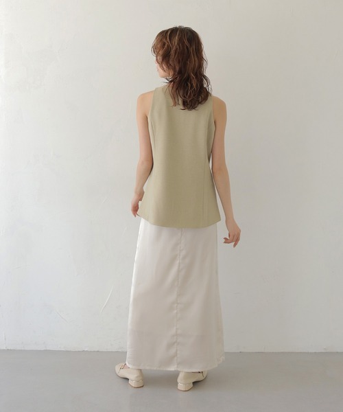 CLEIO(クレイオ)の「【CLEIO】アメリカンスリーブミニマルベスト AMERICAN SLEEVE MINIMAL VEST(ベスト・レディース・アイボリー/ライトベージュ/ピンク・FREE)」の22枚目の写真
