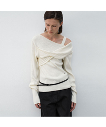 COLARE TWIST KNIT PULLOVER(T-7109)