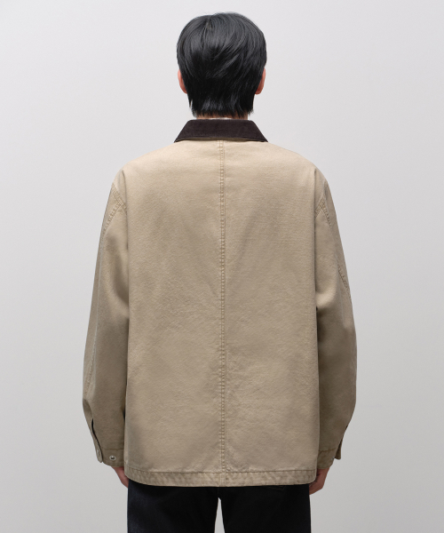 MUSINSA STANDARD（ムシンサスタンダード）の「ピグメントキャンバスハンティングジャケット[ベージュ]（ミリタリージャケット・メンズ・その他・MEDIUM/LARGE/X-LARGE/2XL）」の3枚目の写真