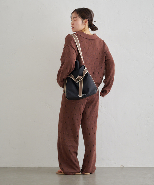 U by SPICK&SPAN（ユーバイスピックアンドスパン）の「柄編みニットロングパンツ（その他パンツ・レディース・ブラウン/アイボリー・FREE）」の16枚目の写真