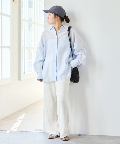 U by SPICK&SPAN（ユーバイスピックアンドスパン）の「柄編みニットロングパンツ（その他パンツ・レディース・ブラウン/アイボリー・FREE）」の19枚目の写真