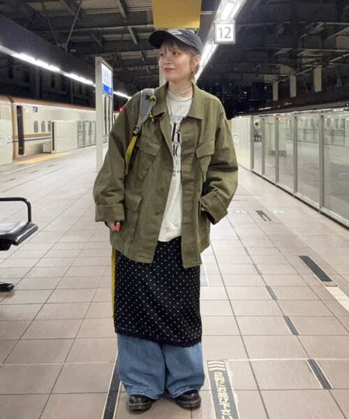 DISCOAT（ディスコート）の「【Enlude】ミリタリージャケット《ユニセックス》（ミリタリージャケット・レディース・グレイッシュベージュ/カーキ・FREE）」の12枚目の写真