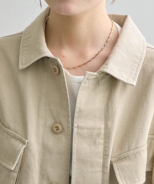 DISCOAT（ディスコート）の「【Enlude】ミリタリージャケット《ユニセックス》（ミリタリージャケット・レディース・グレイッシュベージュ/カーキ・FREE）」の10枚目の写真