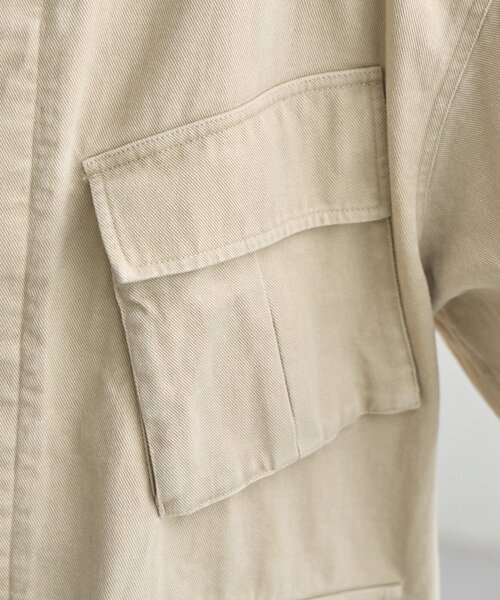 DISCOAT（ディスコート）の「【Enlude】ミリタリージャケット《ユニセックス》（ミリタリージャケット・レディース・グレイッシュベージュ/カーキ・FREE）」の9枚目の写真